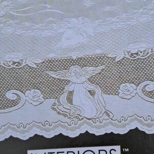 Interiors Design Angel Lace Tablecloth Elegant Holiday Dinner Party 60x104    #8